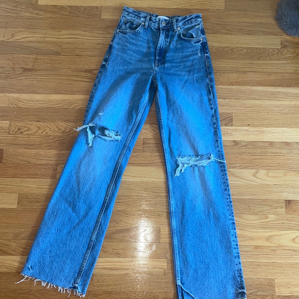 Zara ripped jeans